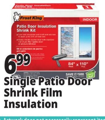 Ocean State Job Lot Frost king patio door insulation shrink kit offer