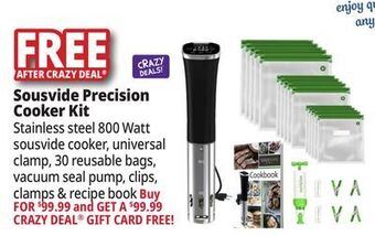 Ocean State Job Lot Sousvide art precision cooker kit offer