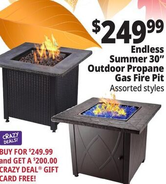 Ocean State Job Lot Endless summer 30 outdoor propane gas fire pit offer