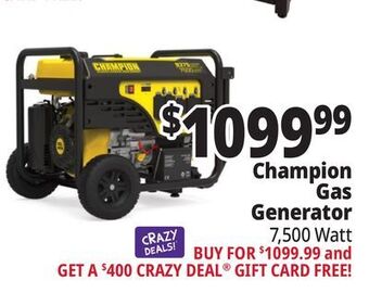 Ocean State Job Lot Champion 7500-watt generator offer