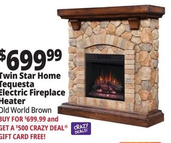 Ocean State Job Lot Twin star home tequesta electric fireplace heater offer