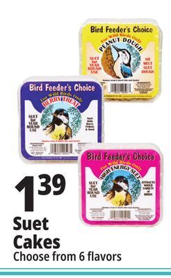 Ocean State Job Lot Suet cakes offer