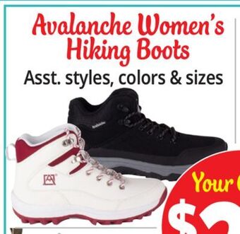 Ocean State Job Lot Avalanche women's hiking boots offer