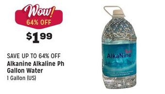 Grocery Outlet Alkaline ph gallon water offer