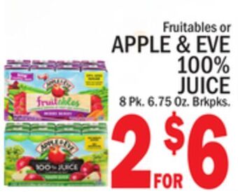 C Town Apple & eve 100% juice offer