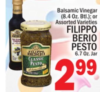 C Town Filippo berio pesto 6.7 oz. jar offer