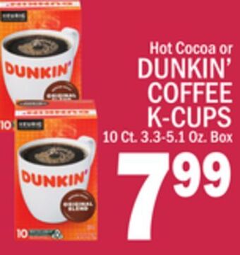 C Town Dunkin' coffee k-cups offer