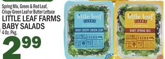 C Town Little leaf farms baby salads offer