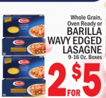 C Town Barilla wavy edged lasagne offer