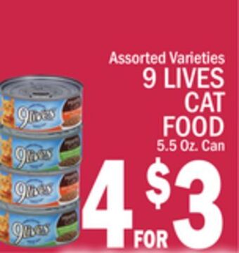 C Town 9 lives cat food offer