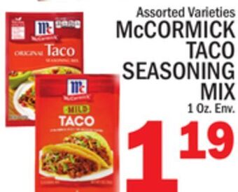 C Town Mccormick taco seasoning mix offer