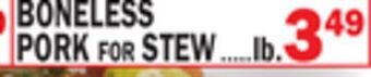 C Town Boneless pork for stew offer