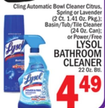C Town Lysol bathroom cleaner 22 oz. btl offer