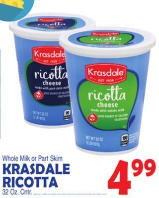 Bravo Supermarkets Krasdale ricotta offer