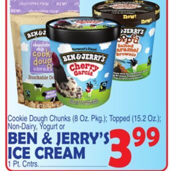 Bravo Supermarkets Ben & jerry's ice cream offer
