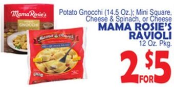 Bravo Supermarkets Mama rosie's ravioli 12 oz. pkg offer