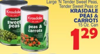 Bravo Supermarkets Krasdale peas & carrots offer