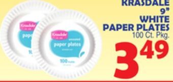 Bravo Supermarkets Krasdale 9 white paper plates offer