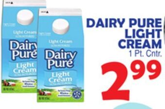 Bravo Supermarkets Dairy pure light cream offer
