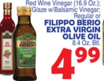 Bravo Supermarkets Filippo berio extra virgin olive oil 8.4 oz. btl offer