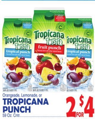 Bravo Supermarkets Tropicana punch offer
