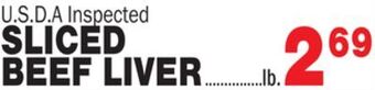 Bravo Supermarkets Sliced beef liver offer