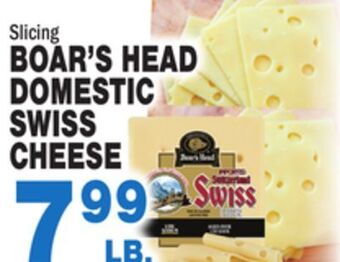 Bravo Supermarkets Boar's head domestic swiss cheese offer