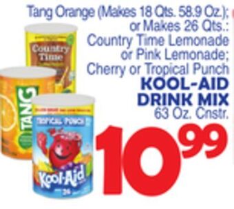 Bravo Supermarkets Kool-aid drink mix 63 oz. cnstr offer