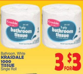 Bravo Supermarkets Krasdale 1000 tissue offer