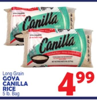 Bravo Supermarkets Goya canilla rice offer