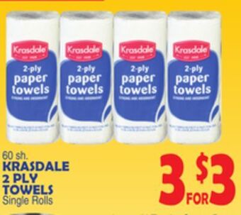 Bravo Supermarkets Krasdale 2 ply towels offer