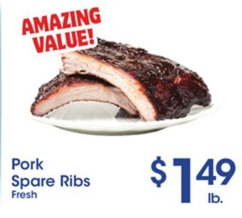 Price Rite Pork spare ribs offer