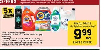 ACME Tide laundry detergent offer