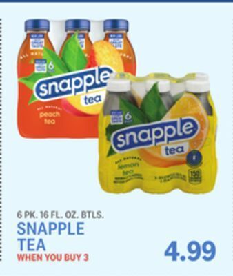 Kings Food Markets Snapple tea offer