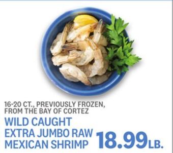 Kings Food Markets Wild caught extra jumbo raw mexican shrimp offer