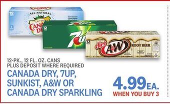 Kings Food Markets Canada dry, 7up, sunkist, a & w or canada dry sparkling offer