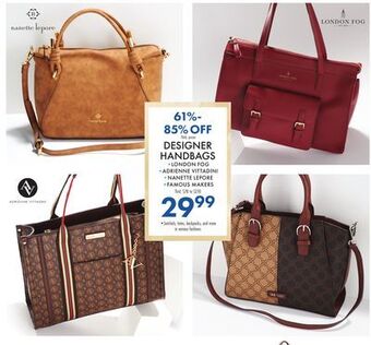 Boscov's Designer handbags offer