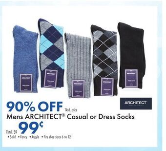 Boscov's Mens architect casual or dress socks offer