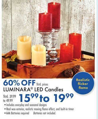 Boscov's Luminara led candles offer
