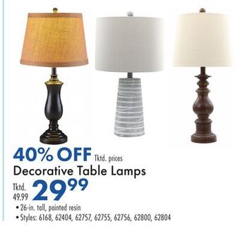 Boscov's Decorative table lamps offer