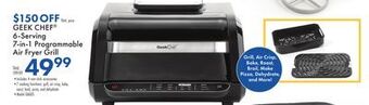 Boscov's Geek chef 6-serving 7-in-1 programmable air fryer grill offer