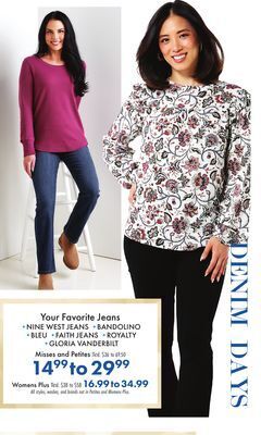 Boscov's Denim days your favorite jeans offer