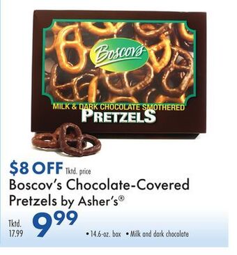 Boscov's Boscov's chocolate-covered pretzels by asher's offer