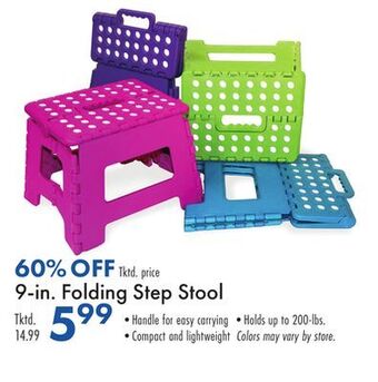 Boscov's 9-in. folding step stool offer