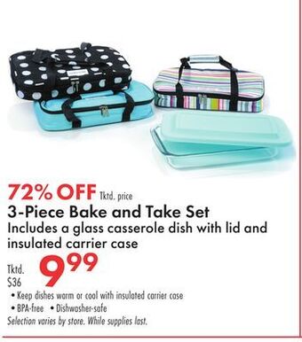 Boscov's 3-piece bake and take set offer