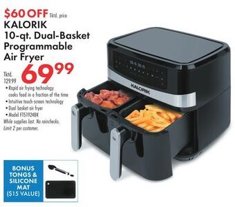 Boscov's Kalorik 10-qt. dual-basket programmable air fryer offer
