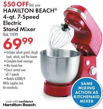 Boscov's Hamilton beach 4-qt. 7-speed electric stand mixer offer
