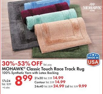 Boscov's Mohawk classic touch race track rug offer