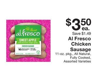 Fairway Store Market Al fresco chicken sausage offer