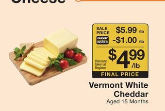 Fairway Store Market Vermont white cheddar offer